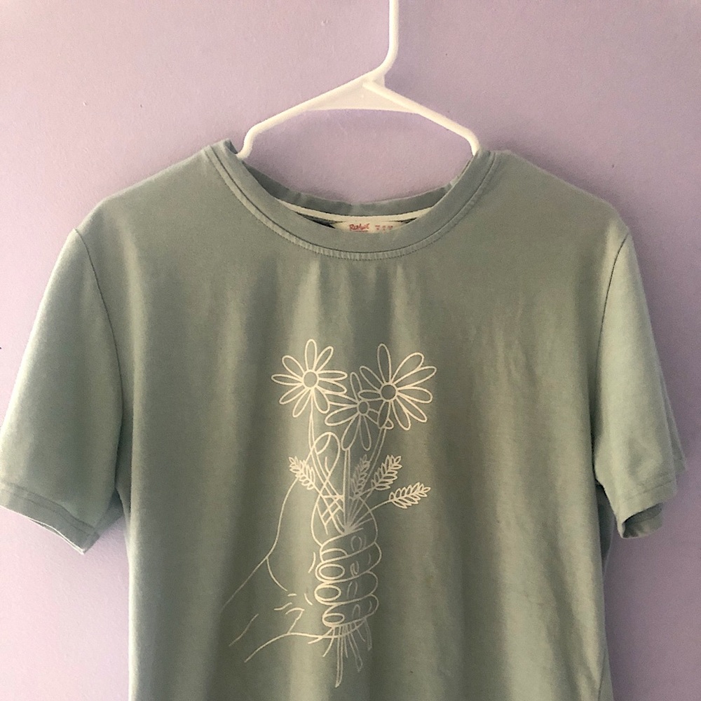 blue grey shirt